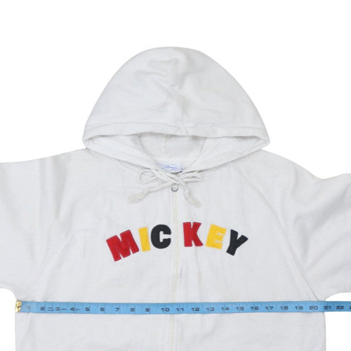 Womens UK Size M Disney White Full Zip Hoodie
