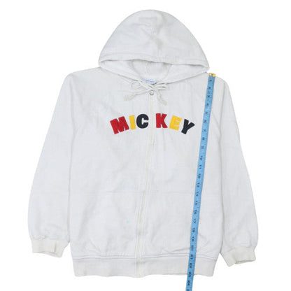 Womens UK Size M Disney White Full Zip Hoodie