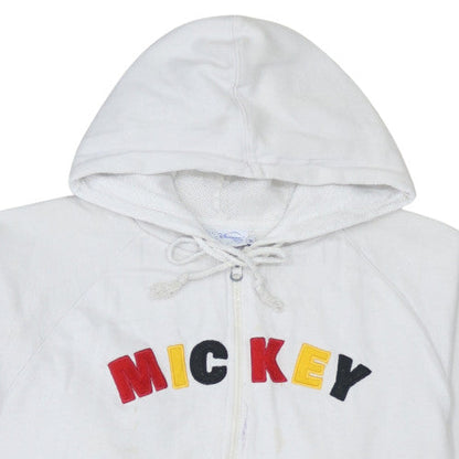 Womens UK Size M Disney White Full Zip Hoodie
