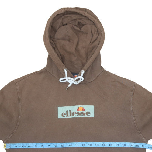 Mens UK Size S ellesse Brown Pullover Hoodie