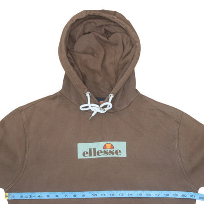 Mens UK Size S ellesse Brown Pullover Hoodie