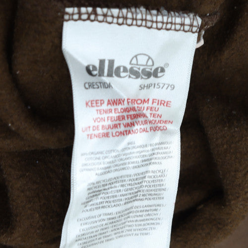 Mens UK Size S ellesse Brown Pullover Hoodie