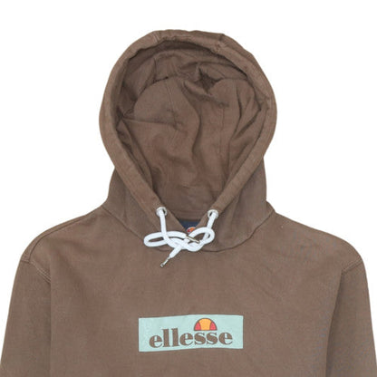 Mens UK Size S ellesse Brown Pullover Hoodie