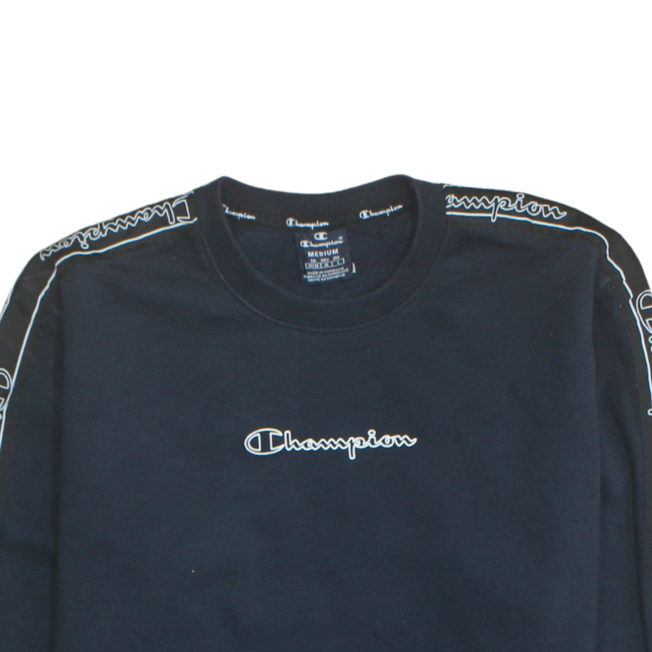 Mens UK Size M Champion Black Pullover Sweatshirt