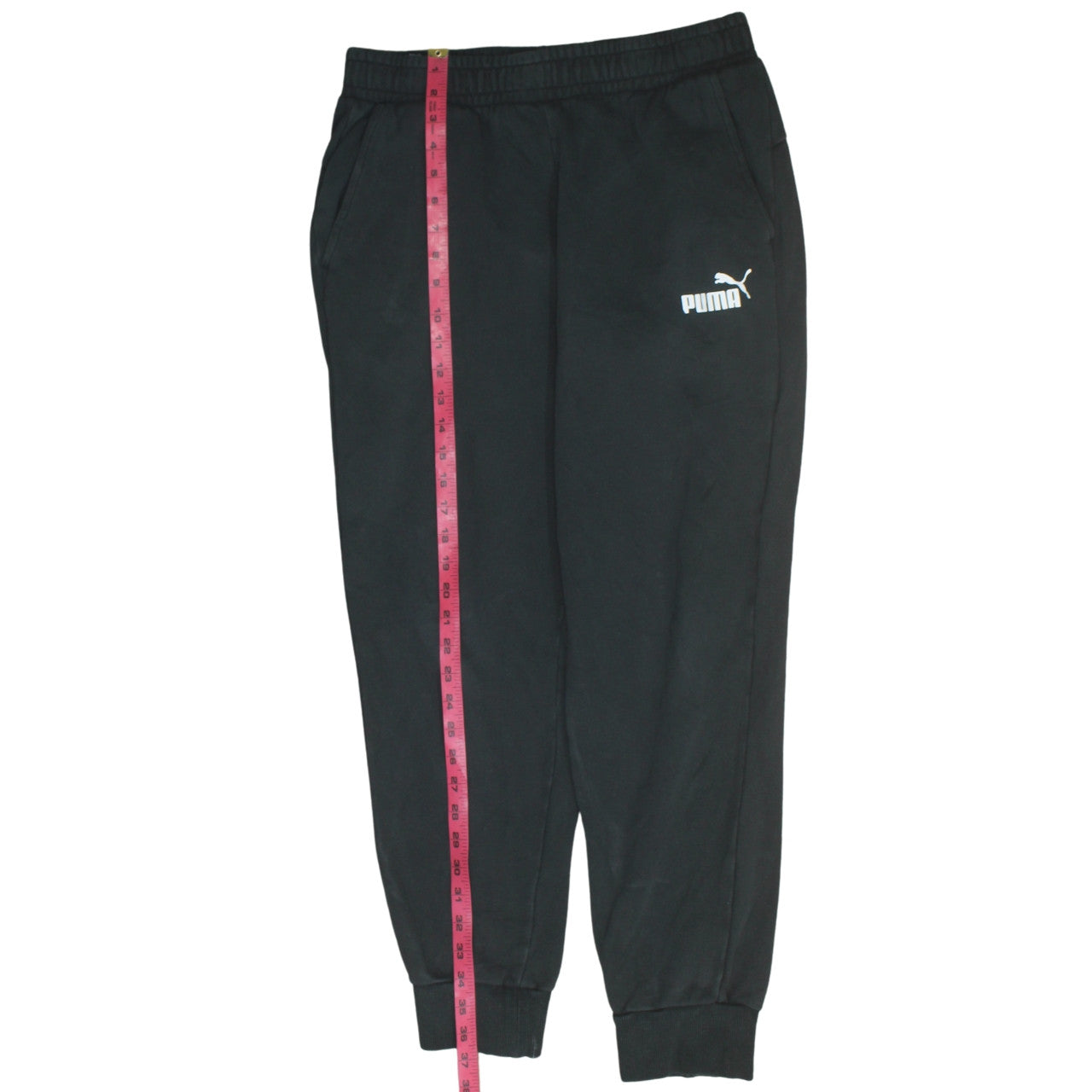 Mens UK Size L PUMA Regular Fit Jogger Black Trousers