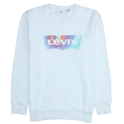 Womens UK Size L Levi's White Pullover Sweatshirt