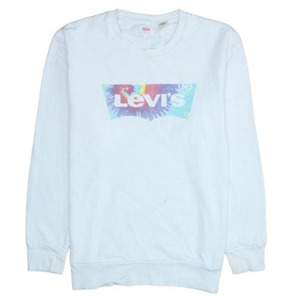 Womens UK Size L Levi's White Pullover Sweatshirt