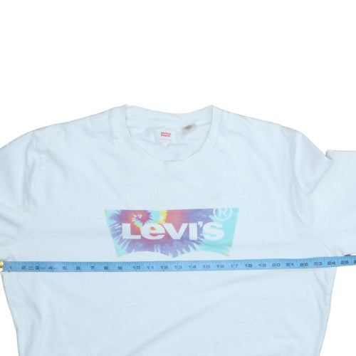 Womens UK Size L Levi's White Pullover Sweatshirt