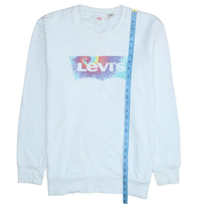 Womens UK Size L Levi's White Pullover Sweatshirt