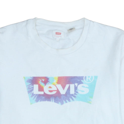 Womens UK Size L Levi's White Pullover Sweatshirt