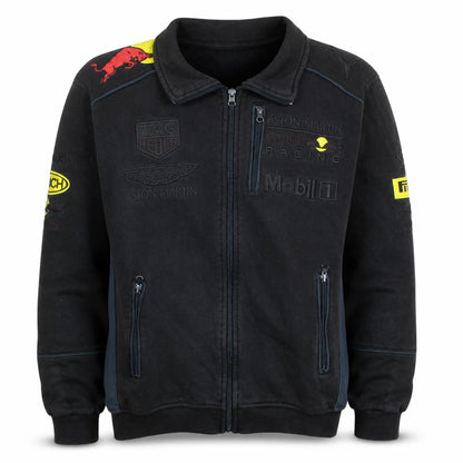 Mens UK Size M Red Bull Black Full Zip Sweatshirt