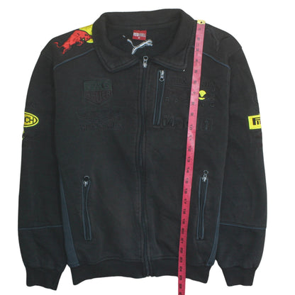 Mens UK Size M Red Bull Black Full Zip Sweatshirt