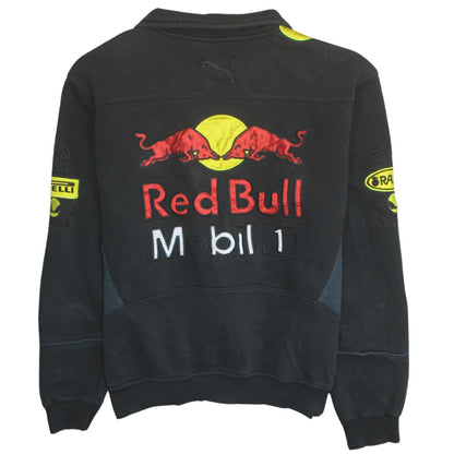 Mens UK Size M Red Bull Black Full Zip Sweatshirt