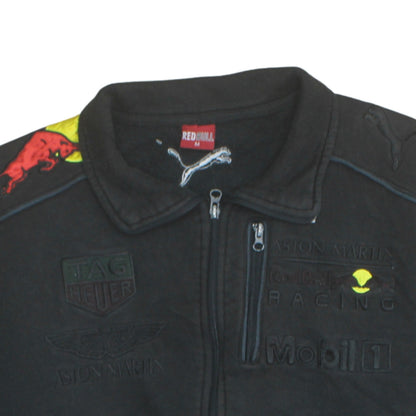 Mens UK Size M Red Bull Black Full Zip Sweatshirt