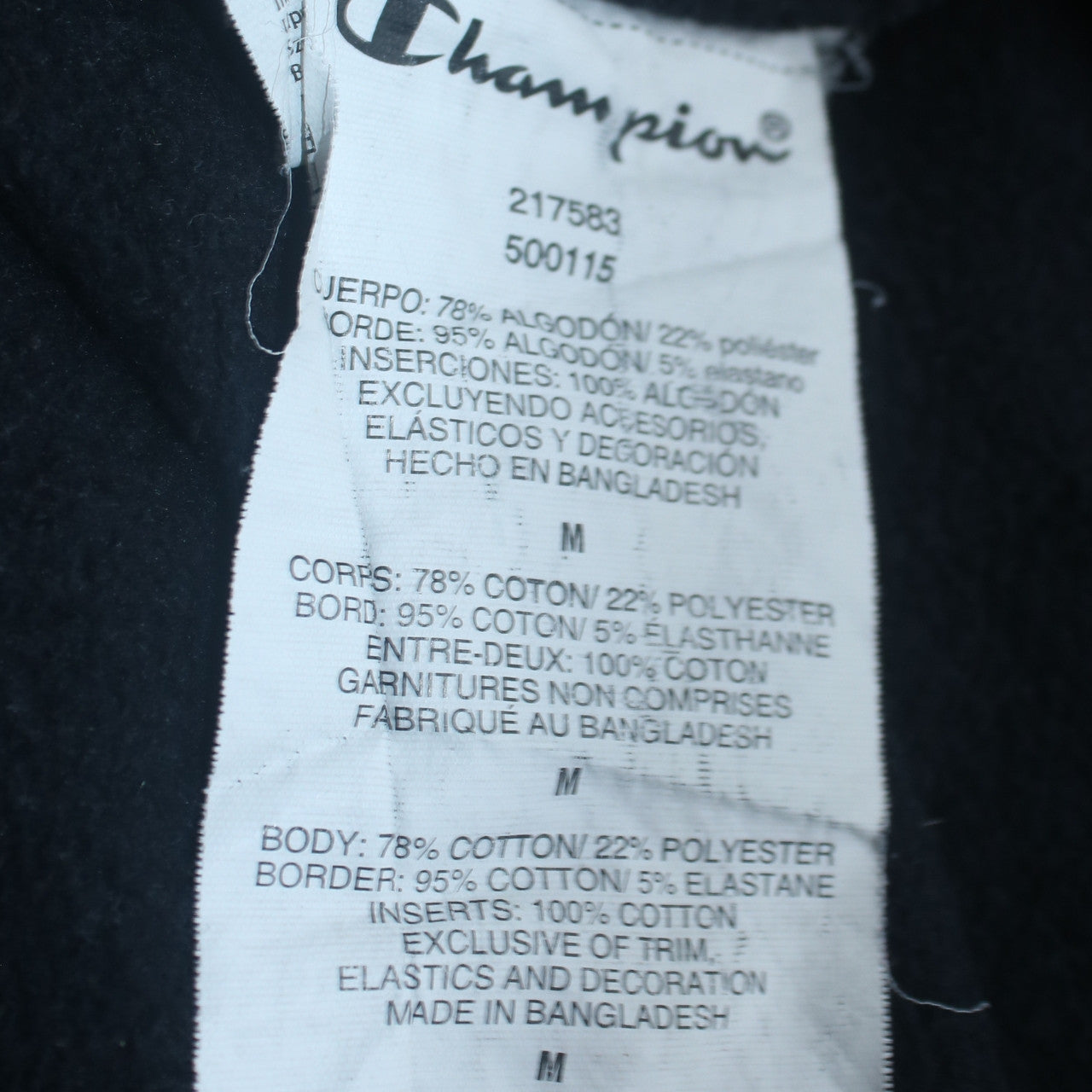 Mens UK Size M Champion Black Pullover Hoodie