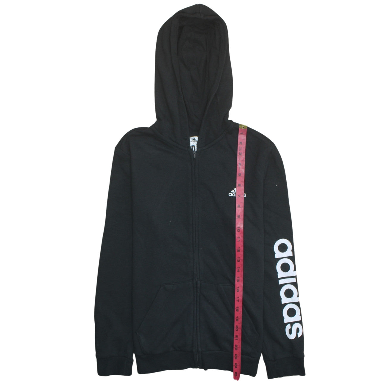 Womens UK Size 14 adidas Black Full Zip Hoodie