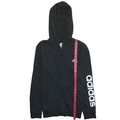 Womens UK Size 14 adidas Black Full Zip Hoodie