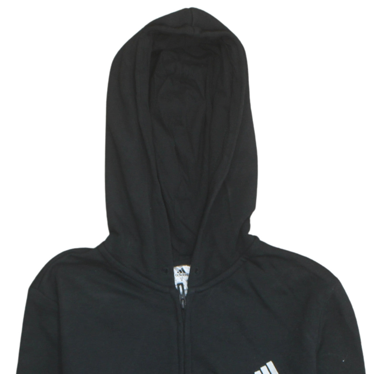 Womens UK Size 14 adidas Black Full Zip Hoodie