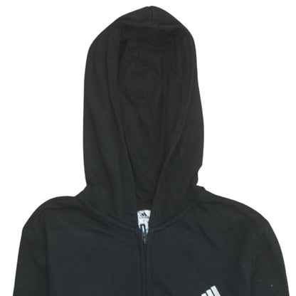 Womens UK Size 14 adidas Black Full Zip Hoodie