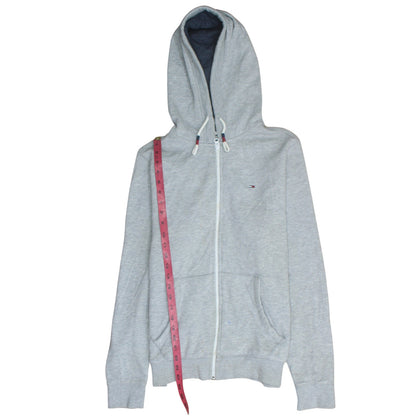 Mens UK Size M Tommy Jeans Grey Full Zip Hoodie