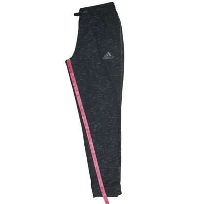 Adidas Men’s Black Cotton Blend Jogger Trousers M Regular Fit