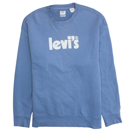 Mens UK Size M Levi's Blue Pullover Sweatshirt