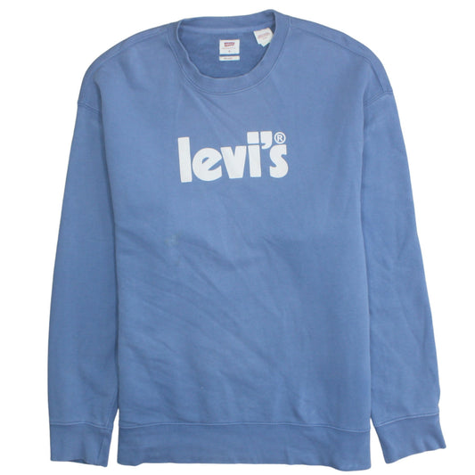 Mens UK Size M Levi's Blue Pullover Sweatshirt