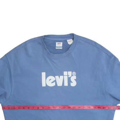 Mens UK Size M Levi's Blue Pullover Sweatshirt