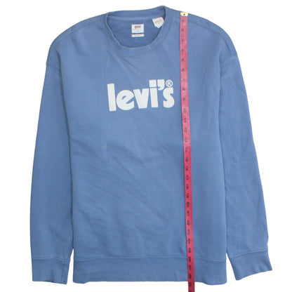 Mens UK Size M Levi's Blue Pullover Sweatshirt