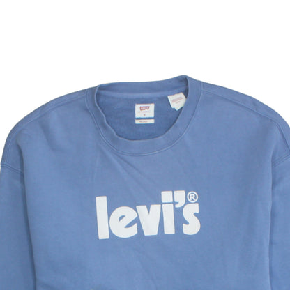 Mens UK Size M Levi's Blue Pullover Sweatshirt