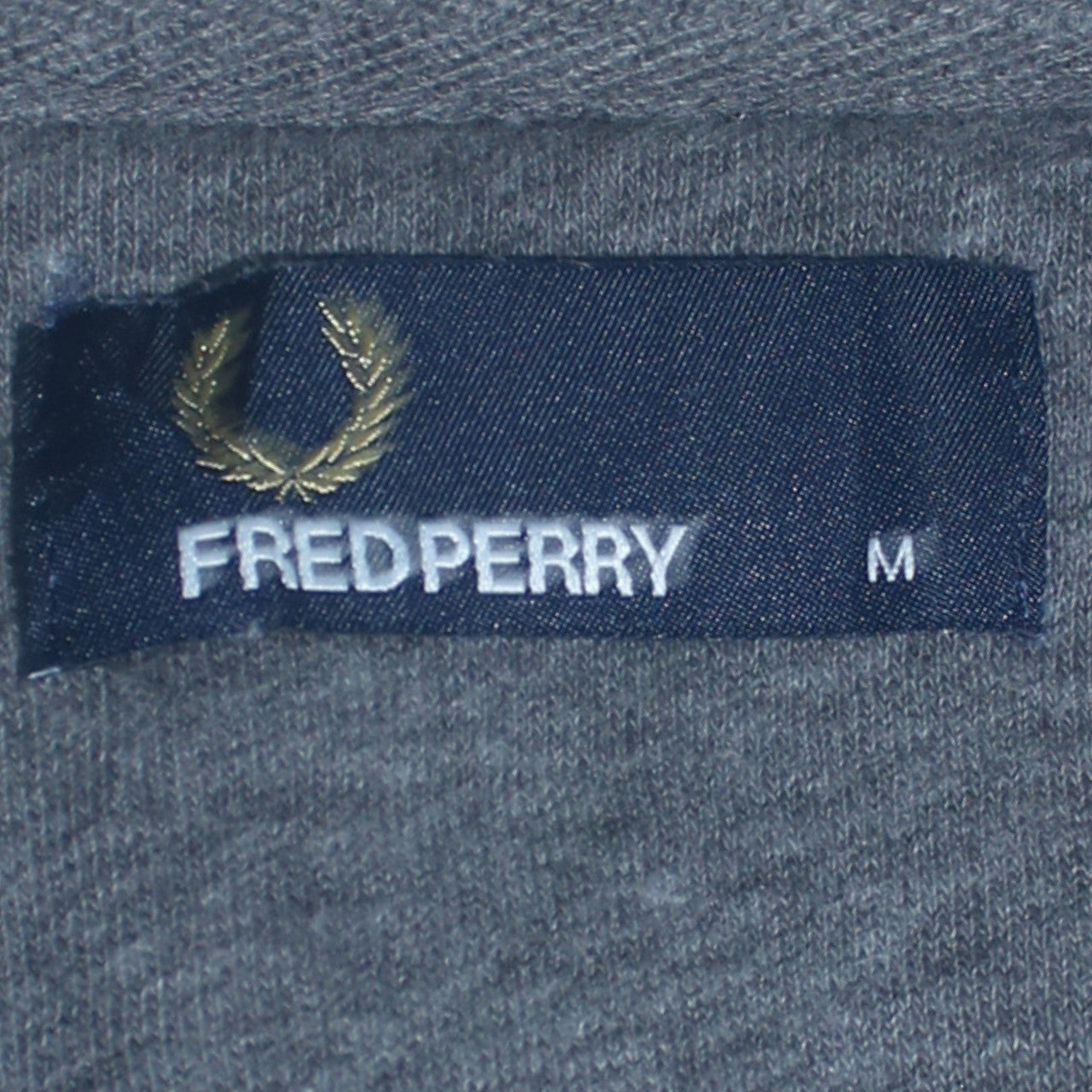 Mens UK Size M Fred Perry Grey Cardigan Sweatshirt