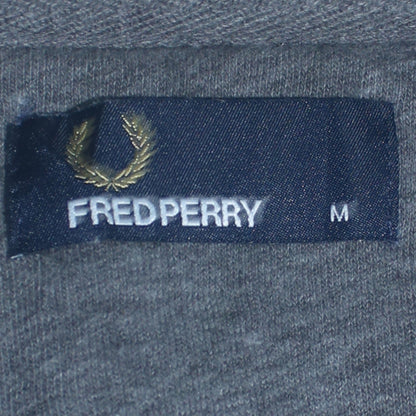 Mens UK Size M Fred Perry Grey Cardigan Sweatshirt