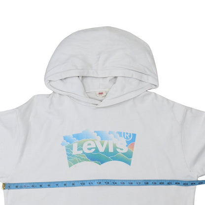 Womens UK Size XL Levi's White Pullover Hoodie