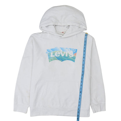 Womens UK Size XL Levi's White Pullover Hoodie