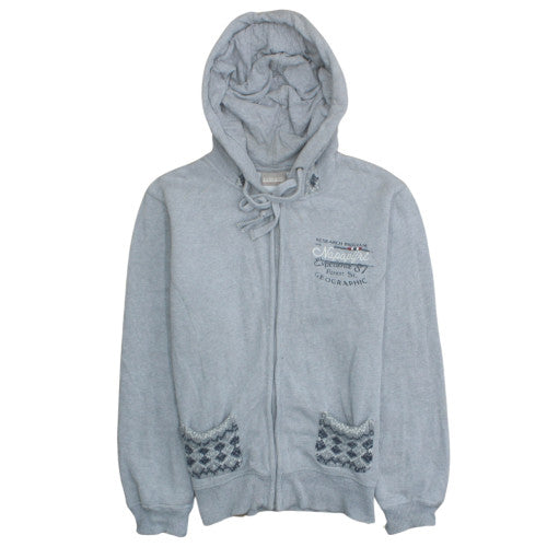 Womens UK Size M Napapijri Grey Full Zip Hoodie