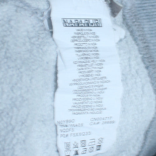 Womens UK Size M Napapijri Grey Full Zip Hoodie