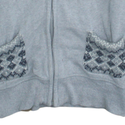 Womens UK Size M Napapijri Grey Full Zip Hoodie