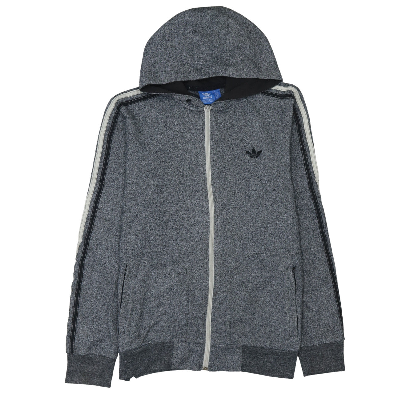 Mens UK Size M adidas Grey Full Zip Hoodie