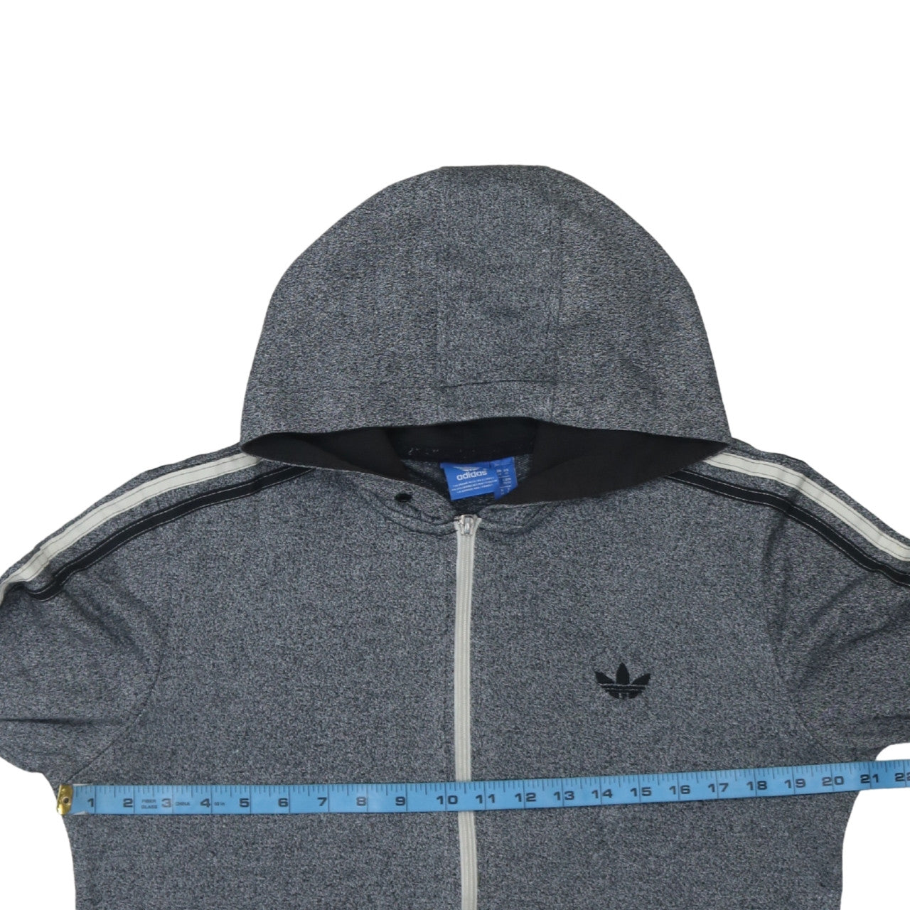 Mens UK Size M adidas Grey Full Zip Hoodie