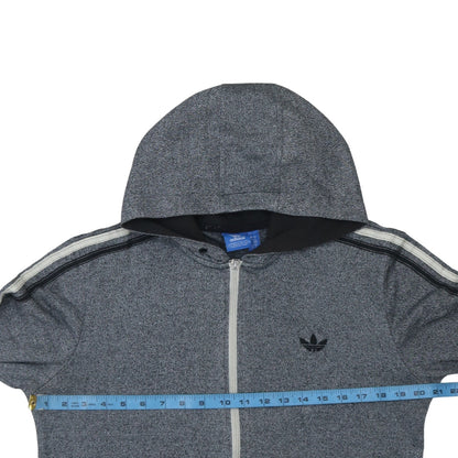 Mens UK Size M adidas Grey Full Zip Hoodie
