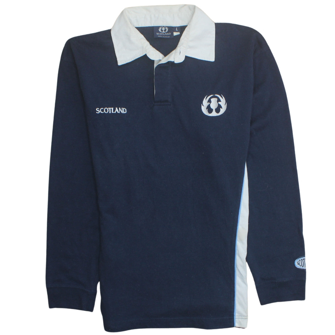 Mens UK Size L Scotland 100% Unofficial Cotton Polo Shirt