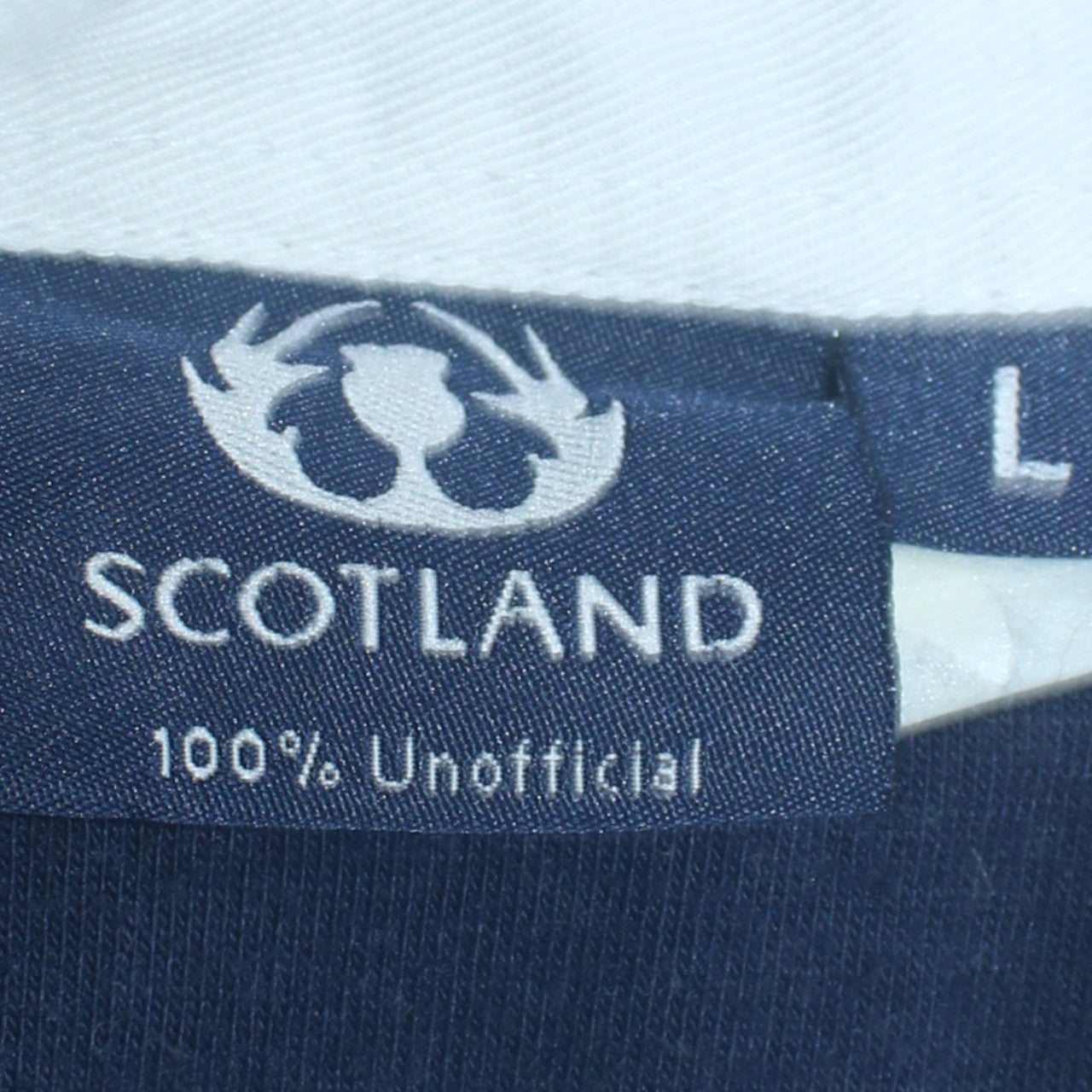 Mens UK Size L Scotland 100% Unofficial Cotton Polo Shirt