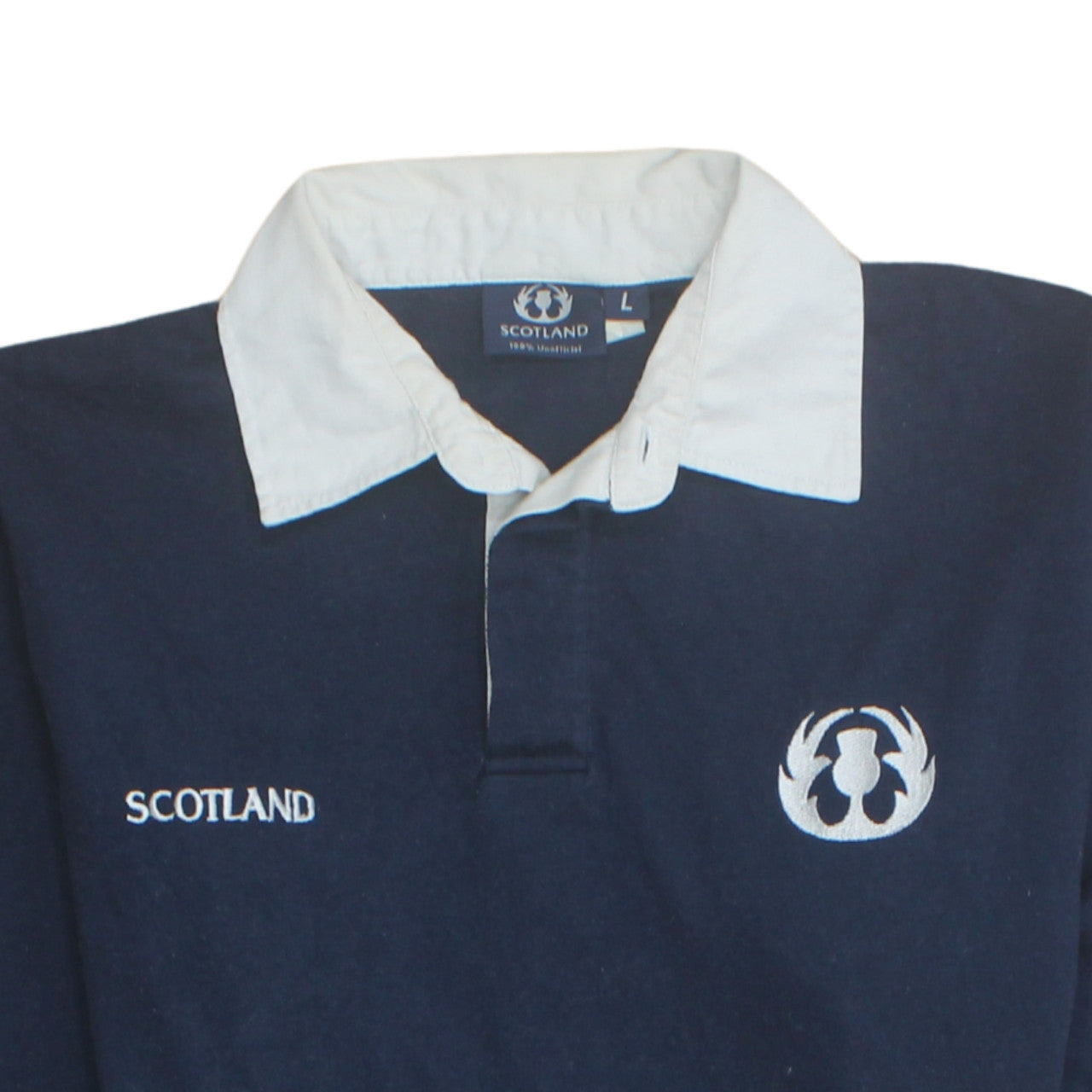 Mens UK Size L Scotland 100% Unofficial Cotton Polo Shirt