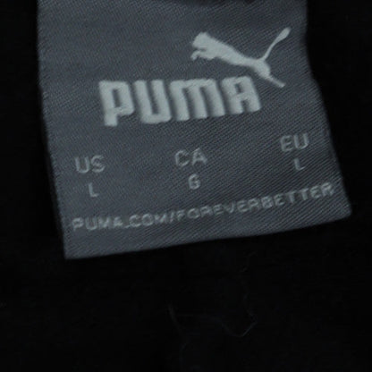 Puma Men's Black L Regular Fit Sweatpants with Logo