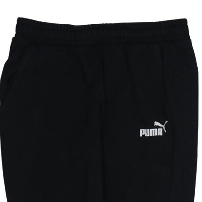 Puma Men's Black L Regular Fit Sweatpants with Logo