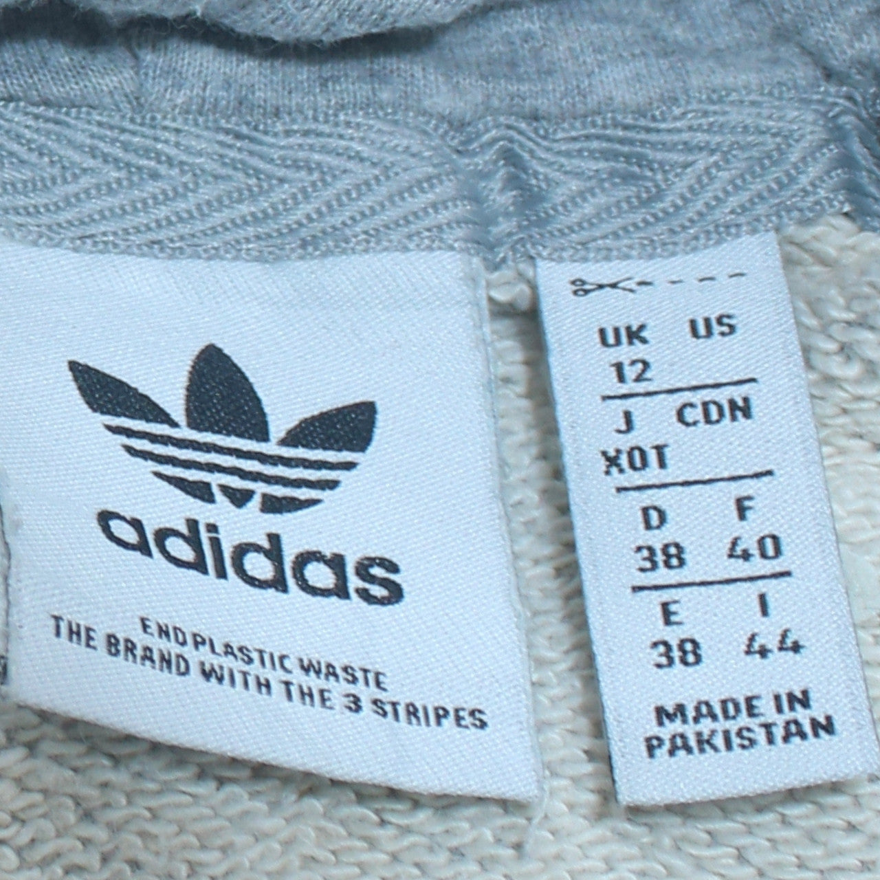 Womens UK Size 12 adidas Grey Pullover Hoodie