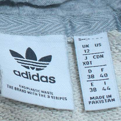 Womens UK Size 12 adidas Grey Pullover Hoodie