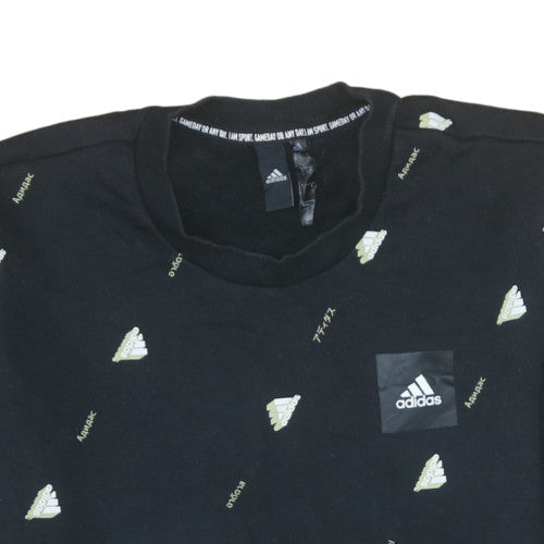 Mens UK Size L adidas Black Pullover Sweatshirt