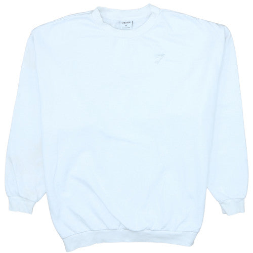 Mens UK Size M Gymshark White Pullover Sweatshirt