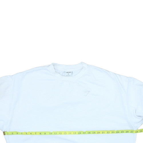 Mens UK Size M Gymshark White Pullover Sweatshirt